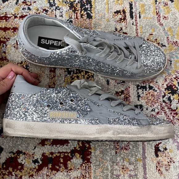 Golden Goose Superstar silver glitter 39 - Picture 4 of 11